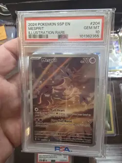 2024 Pokemon S&V Surging Sparks Mesprit Illustration Rare PSA 10 Gem Mint #204 - Image 1