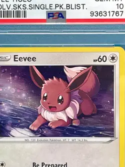 PSA 10 GEM MINT EEVEE CHASING SWIRL💫 SWSH127 BLACK STAR HOLO PROMO 2021 POKEMON - Image 2