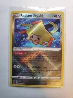 Pokemon TCG Radiant Jirachi Sword & Shield - Silver Tempest 120/195 Holo Radiant - Image 1