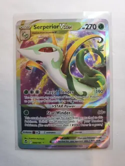 Pokemon TCG Serperior VSTAR Sword & Shield - Silver Tempest 008/195 Holo... - Image 1
