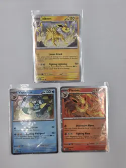 Pokemon Black Star Promo - Flareon Vaporeon Jolteon SVP 167 168 169 Cosmos Holo - Image 1