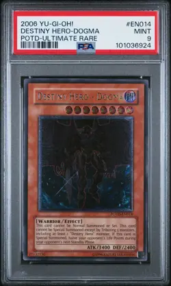 PSA 9 MINT Destiny Hero Dogma POTD-EN014 Ultimate Rare EURO *6924 Yugioh - Image 1