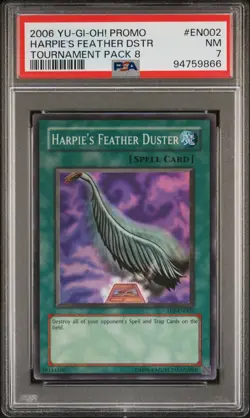 PSA 7 NM Harpie's Feather Duster TP8-EN002 Super Rare *9866 YUGIOH - Image 1