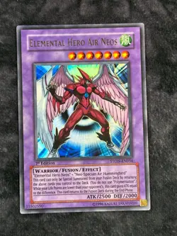Yugioh Elemental Hero Air Neos STON-EN035 Ultra Rare 1st Edition EURO LP - Image 1