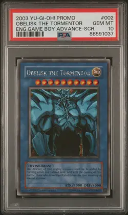 PSA 10 Obelisk the Tormentor GBI-002 Secret Rare Promo *1037 Yugioh - Image 1