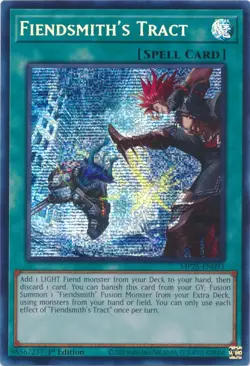 YU-GI-OH! FIENDSMITH'S TRACT PRISMATIC SECRET RARE 1ST EDITION NM MP25-EN093 - Image 1