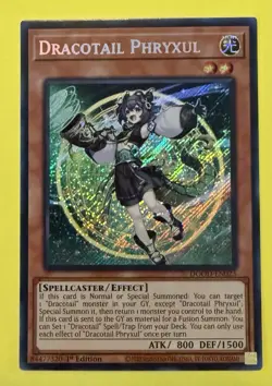 Yugioh ~ Dracotail Phryxul DOOD-EN023~ Secret Rare 1st Edition ~ Pack Fresh - Image 1