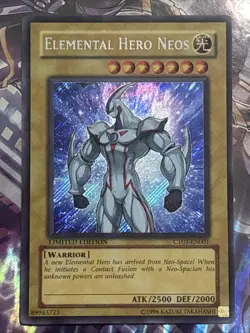 Elemental HERO Neos CT03-EN001 Limited Edition Secret Rare LP dings & scratches - Image 1