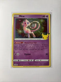 Pokemon TCG Mew Celebrations Holo Rare Card 011/025 Near Mint/Mint Condition - Image 1