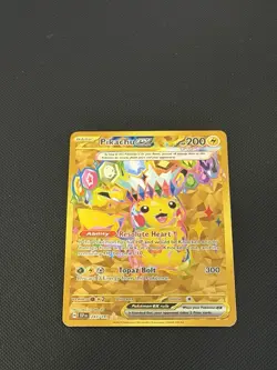 Pokemon TCG Pikachu EX Gold Full Art Hyper Rare Card 247/191 Surging Sparks - Image 2
