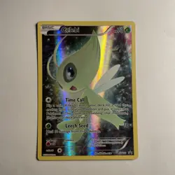 Pokemon TCG Mythical Celebi XY111 Full Art Black Star Holo Promo Card LP - Image 1