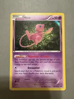 Pokemon Mew TCG Holo Rare Card 29/124 XY Fates Collide 2016 - Image 1