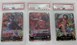 PSA 9 One Piece Card 3 Card Set Sabo Ace Luffy L Trading Card Game - Image 1