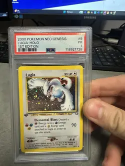 [PSA 1 PR] 2000 Neo Genesis 1st Edition Lugia Holo #9 Graded Pokemon Card - Image 1