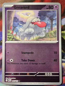 Greavard 065/132 Reverse Holo ME01: Mega Evolution Pokemon Card NM - Image 1