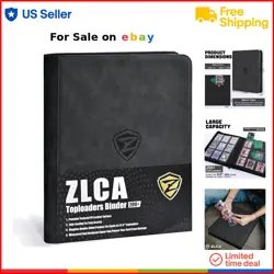 Trading Card Binder Faux Leather 9 Pocket Large Capacity Storage Album - Image 1