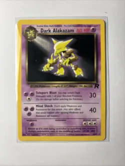 Pokemon TCG Dark Alakazam Card 18/82 Non-Holo, Vintage, LP Condition - Image 1