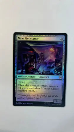 MTG Marvel Spider-Man News Helicopter Foil #0169 Magic The Gathering - Image 1