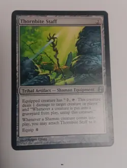 1x MTG Thornbite Staff Morningtide Magic the Gathering LP - Image 1