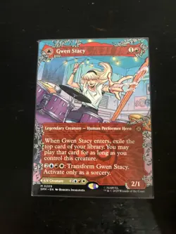 MTG Spider-Man BORDERLESS WEB-SLINGER M Gwen Stacy / Ghost-Spider #0209 MINT - Image 1