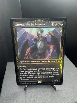MTG Streets of New Capenna Ziatora the Incinerator Gilded Foil Showcase NM - Image 1