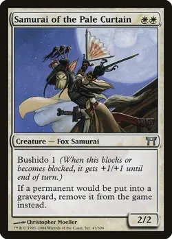 Samurai of the Pale Curtain 1x FOIL MTG Champions of Kamigawa Uncommon NM white - Image 1