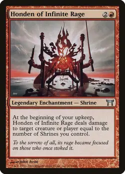 Honden of Infinite Rage 1x FOIL CHK MTG Champions of Kamigawa Uncommon MINT red - Image 1