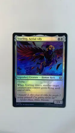 MTG Marvel Spider-Man Starling, Aerial Ally Foil #0018 Magic The Gathering - Image 1