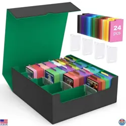 MoKo 3000+ Card Storage Box - MTG Deck Case with 24 Dividers & 4 Supports - - Image 1