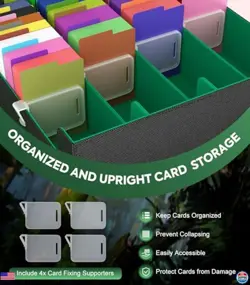 MoKo 3000+ Card Storage Box - MTG Deck Case with 24 Dividers & 4 Supports - - Image 4
