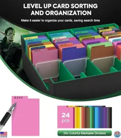 MoKo 3000+ Card Storage Box - MTG Deck Case with 24 Dividers & 4 Supports - - Image 5