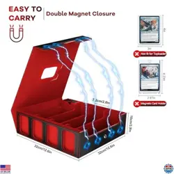 3200+ Card Storage Box for MTG - 30 Dividers, 4-Row Case with Handle & Windows - Image 5