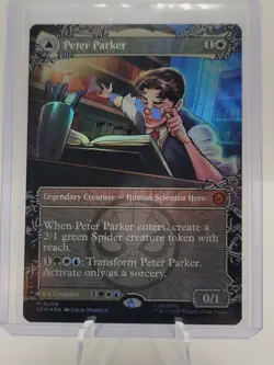 Marvel Spiderman Peter Parker / Amazing Spider-Man 208 Mythic MTG Foil - Image 1