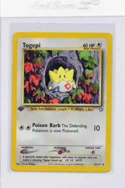Togepi 51/111 Neo Genesis 1st Edition Pokemon TCG LP - Image 1