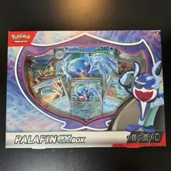 Pokemon TCG: PALAFIN ex Box w/ 4 Booster Packs (Factory Sealed) New USA SELLER - Image 1