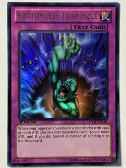 Yugioh Bottomless Trap Hole LCYW-EN181 Ultra Rare 1st Edition NM - Image 1