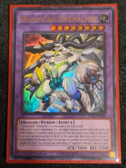 Yugioh Dracotail Arthalion Ultra Rare JUSH-EN006 Near Mint - Image 1