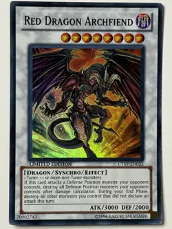 Yugioh Red Dragon Archfiend CT07-EN025 Super Rare Limited Edition VLP / NM - Image 1