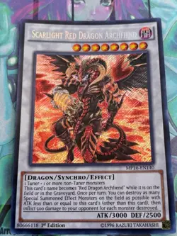 Yugioh 1x Scarlight Red Dragon Archfiend MP16-EN140 Secret Rare 1st Ed NM - Image 1