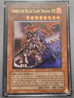 Horus Black Flame Dragon Ultimate Rare 1st Edition SOD-EN008 PSA MINT 9 YuGiOh - Image 2