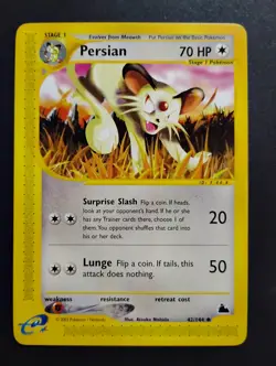 Persian 42/144 Skyridge Non-Holo NM Vintage Pokemon Card 2003 - Image 1