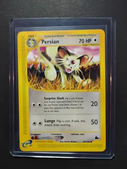Persian 42/144 Skyridge Non-Holo NM Vintage Pokemon Card 2003 - Image 3