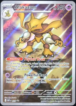 Pokemon TCG Alakazam MEP 009 2025 Mega Evolution ETB Black Star Promo Card - NM - Image 1