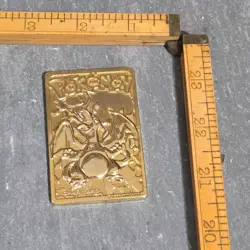 vtg 1999 Nintendo 23k Gold Plated Charizard Pokemon Burger King Trading Card NR - Image 5