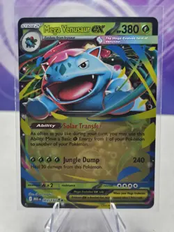 Mega Venusaur EX 003/132 Mega Evolution Holo Rare Pokemon Card NM - Image 1