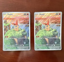 2x JUMBO Oversized Victini Card SVP208 Scarlet & Violet Promo Pokemon NM - Image 1