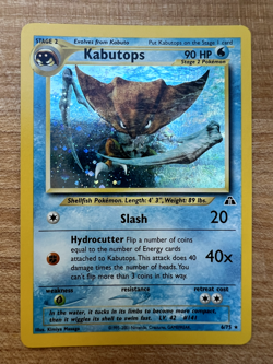 Kabutops Pokemon TCG Neo Discovery Holo Card 6/75 Unlimited Rare - LP - Image 1