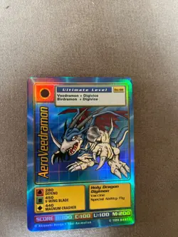 1999 Digimon AeroVeedramon Foil card #BO-88 NM - Image 1
