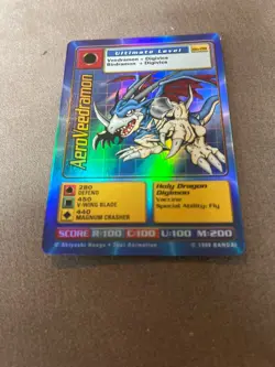 1999 Digimon AeroVeedramon Foil card #BO-88 NM - Image 3