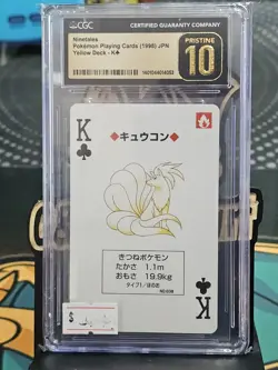 1998 Pokemon Yellow Playing Cards Ninetails CGC Pristine 10 King Clubs - Image 1